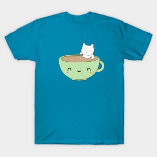 Cute Coffee Cat T-Shirt T-Shirt